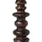Hello Honey® 9" Natural Carved Wood Pillar Candle Holder